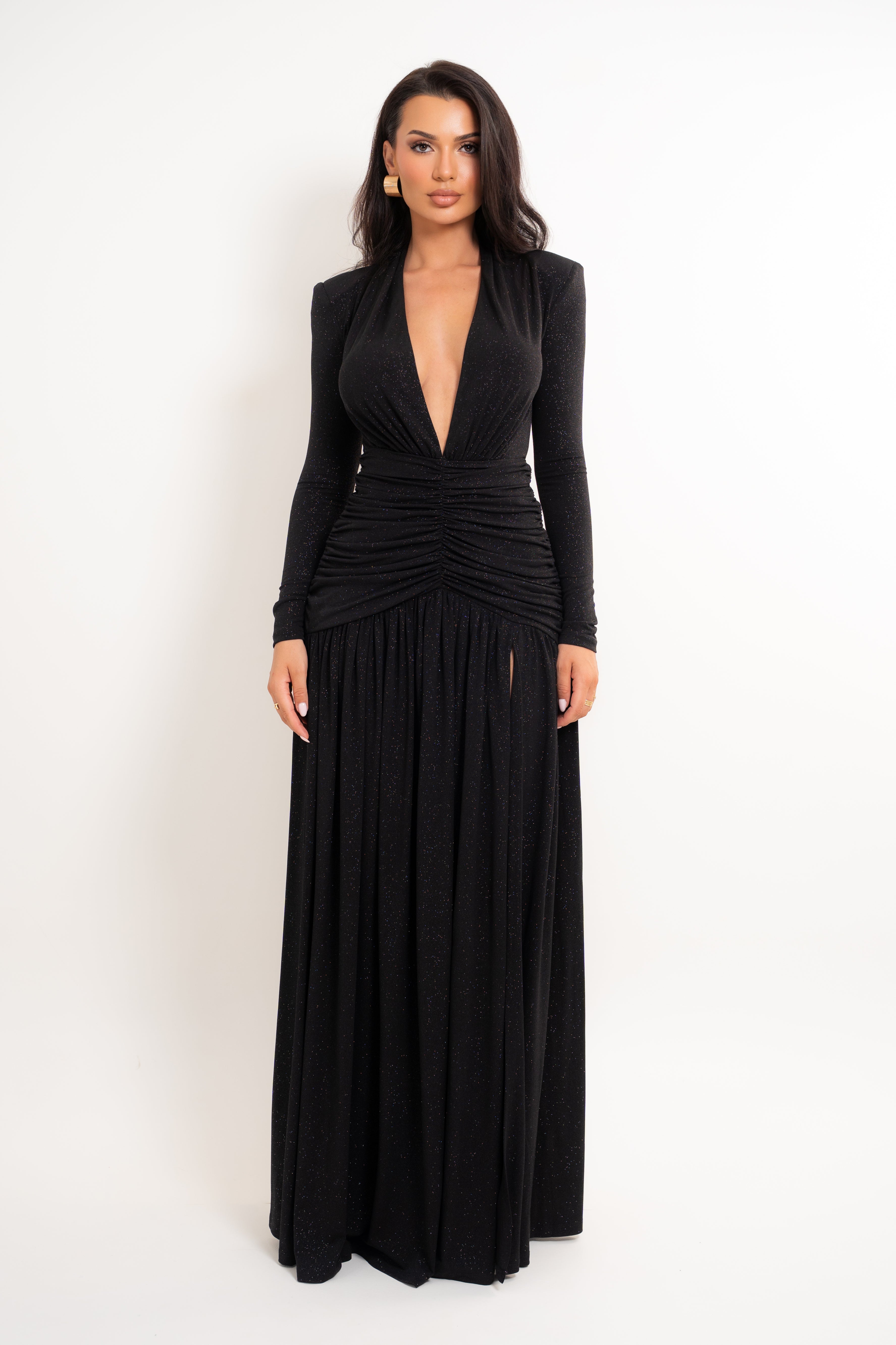 Lola Black Glitter Dress