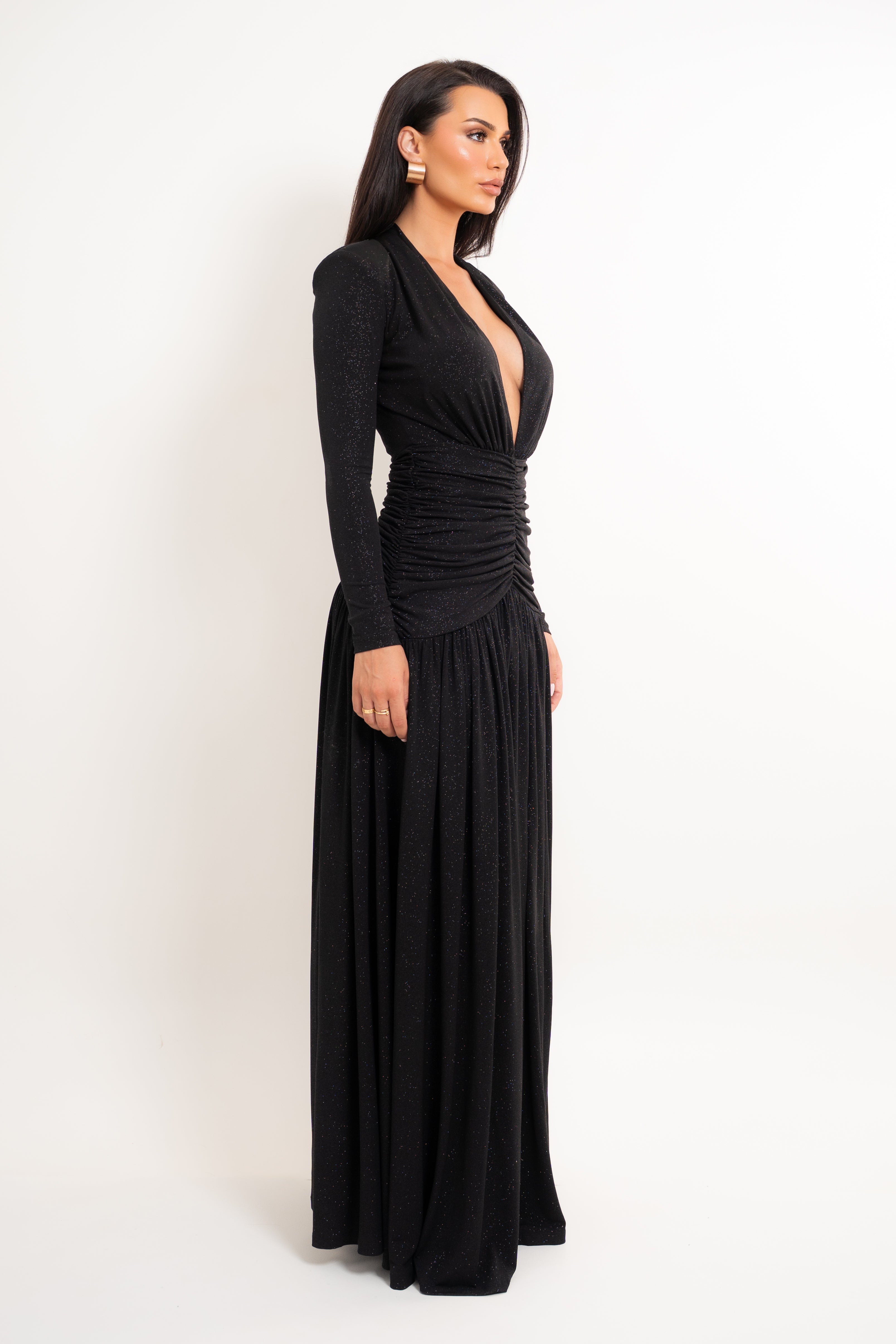 Lola Black Glitter Dress