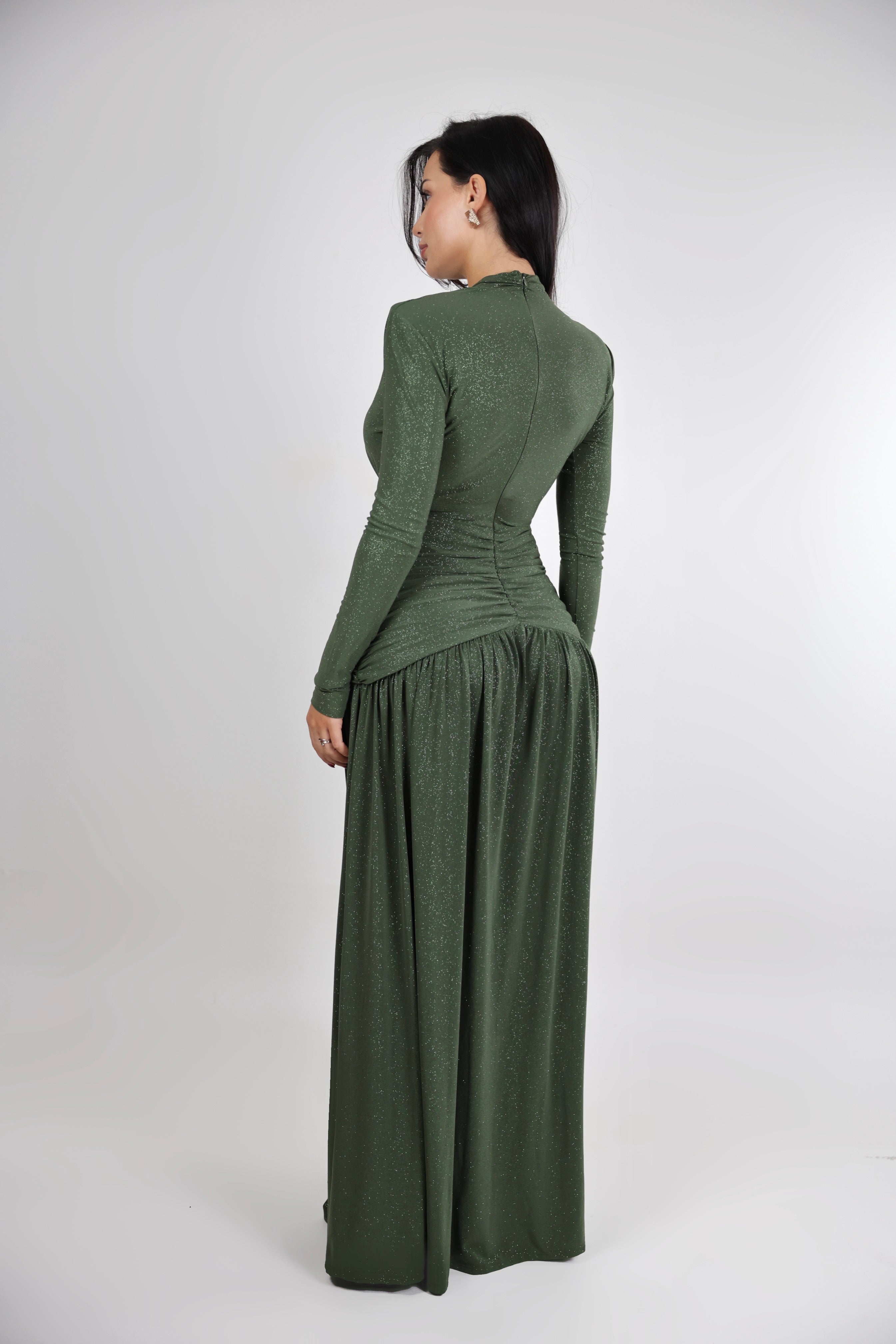 Lola Olive Glitter Dress