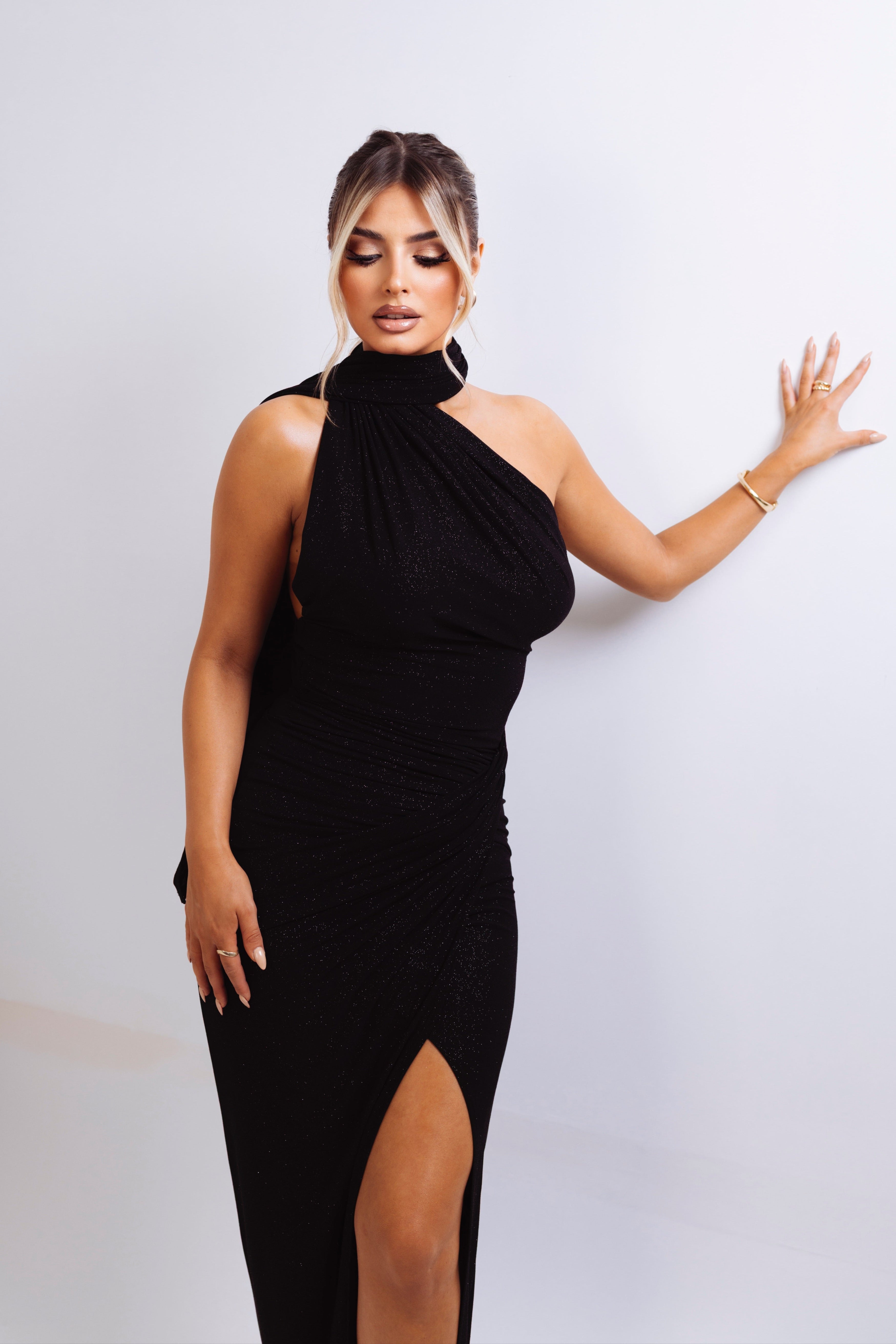 Marielle Black Glitter Dress