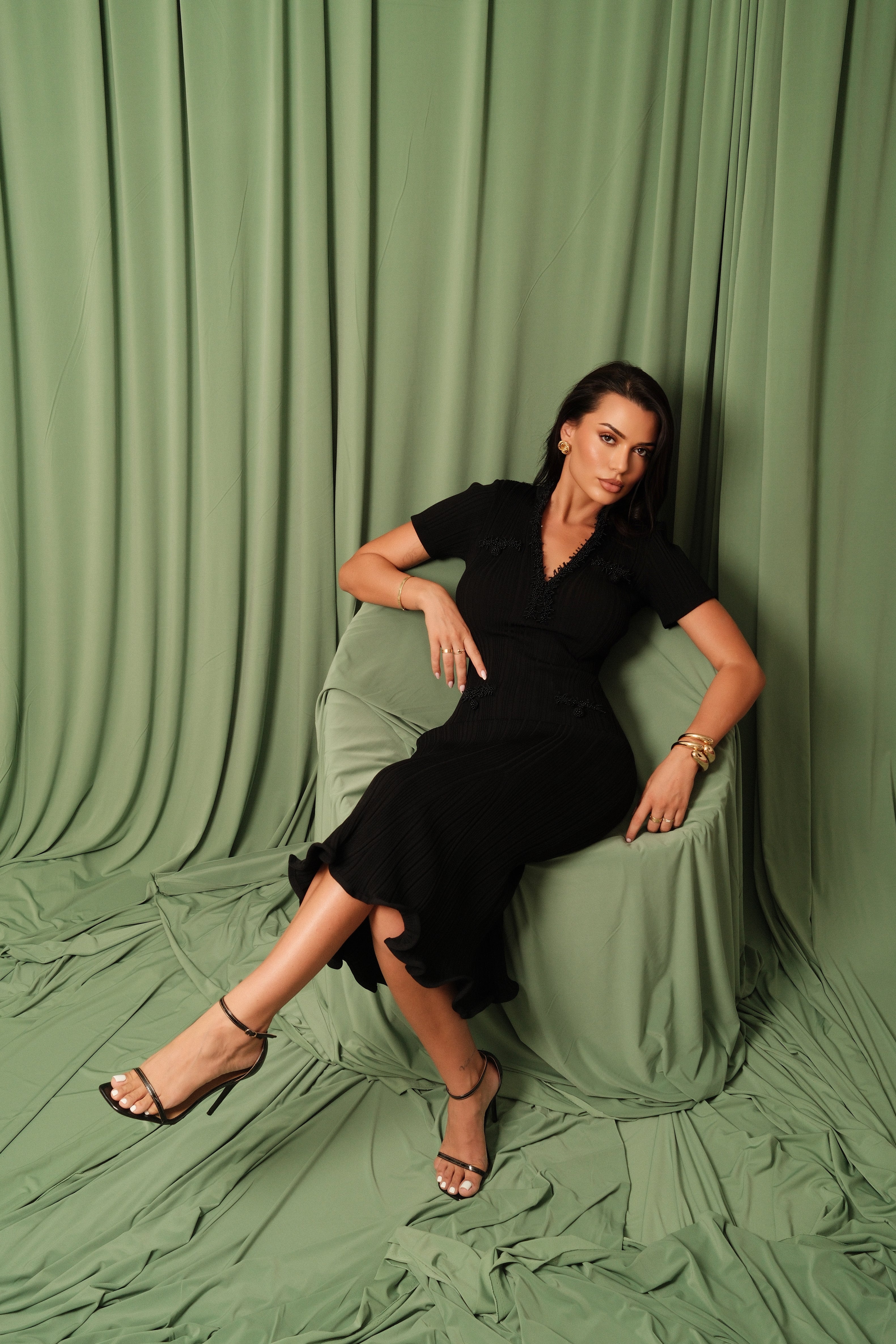 Merlina Black Dress