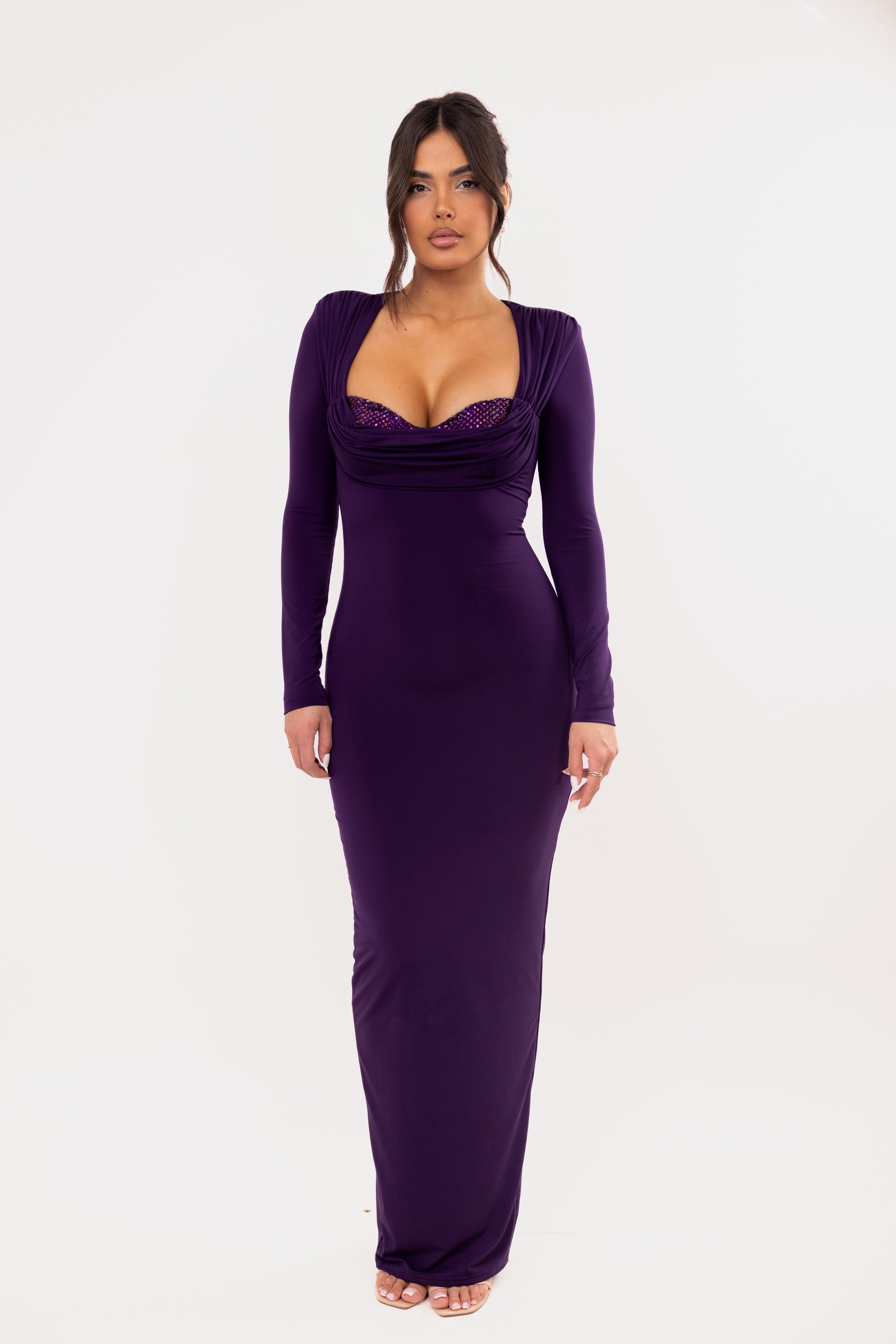 Morea Dark Purple Dress