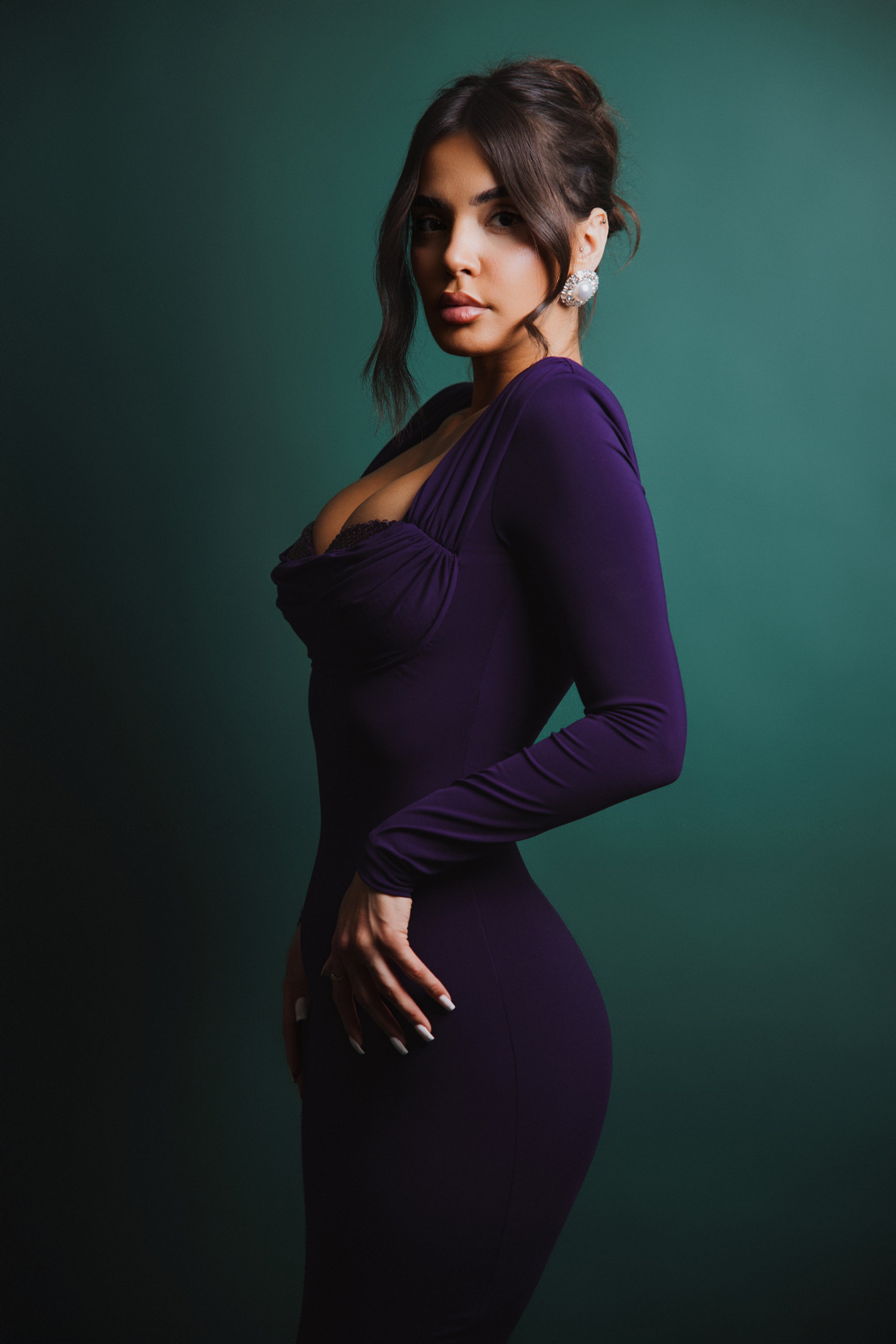 Morea Dark Purple Dress