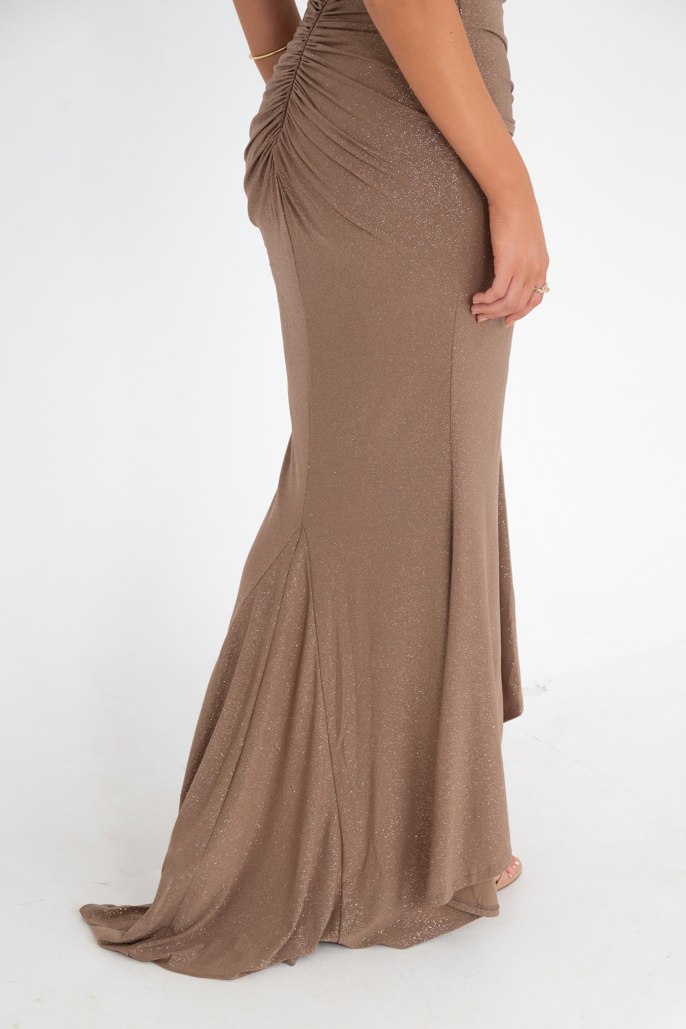 Neresa Mocha Glitter Dress