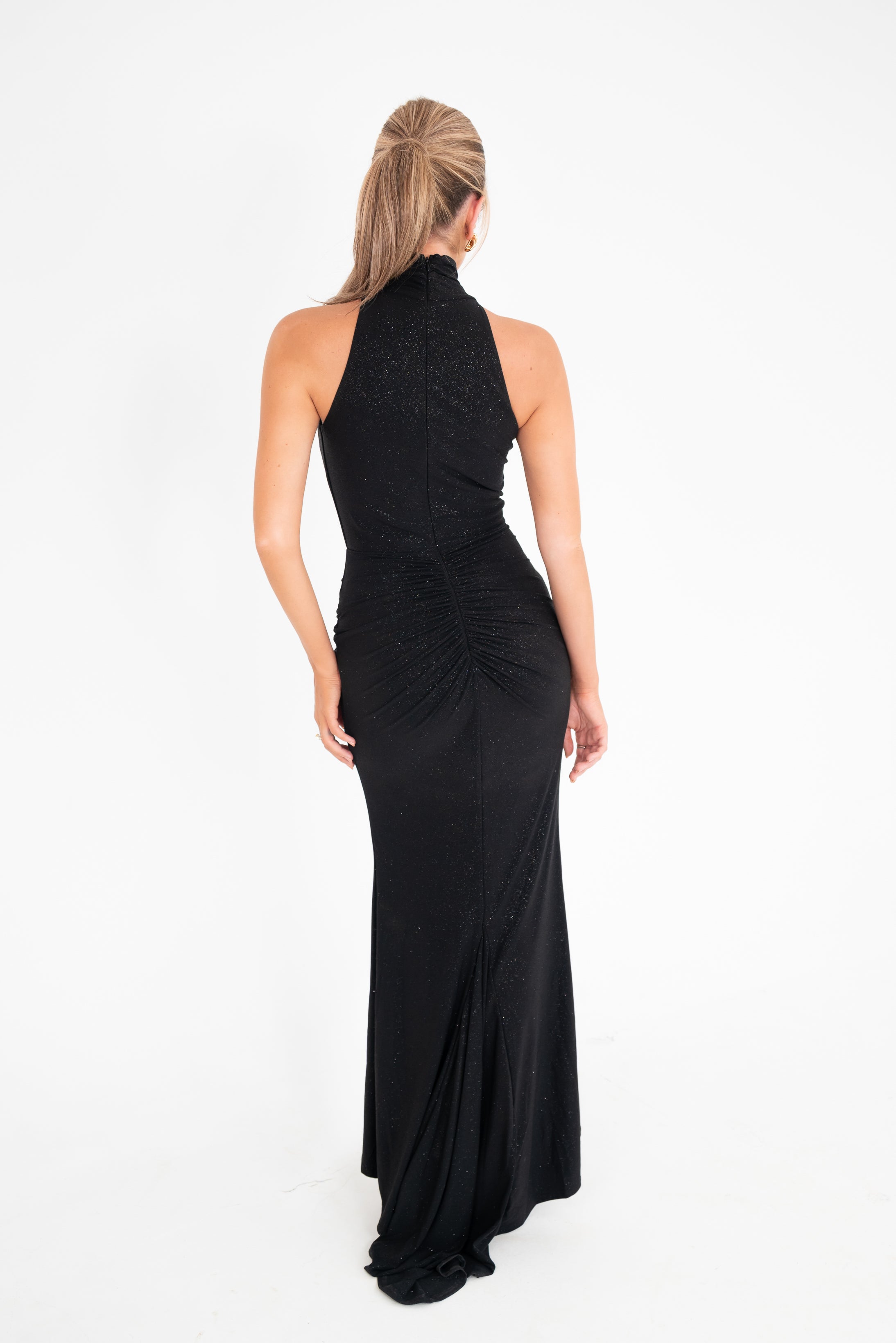 Neresa Black Glitter Dress