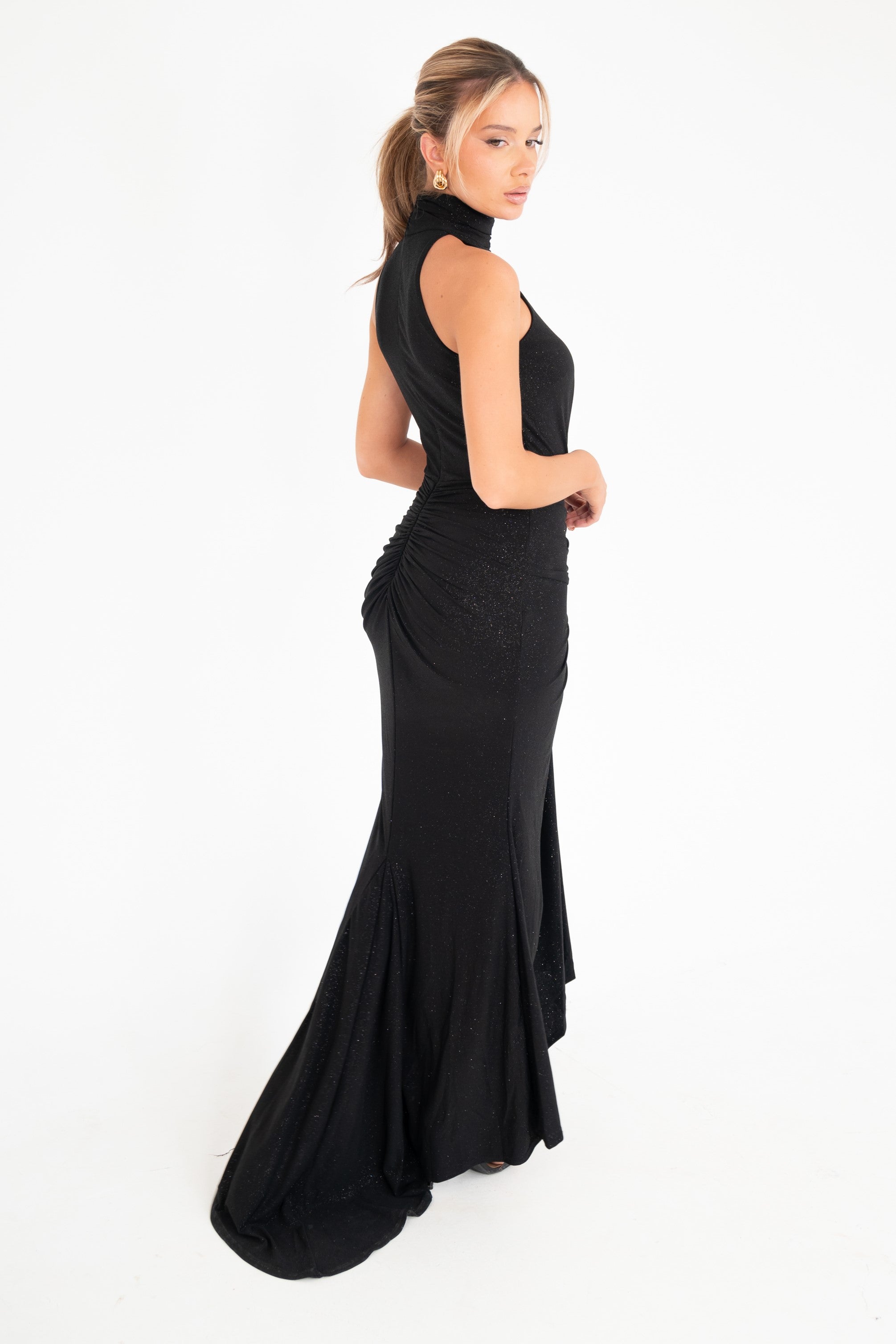 Neresa Black Glitter Dress