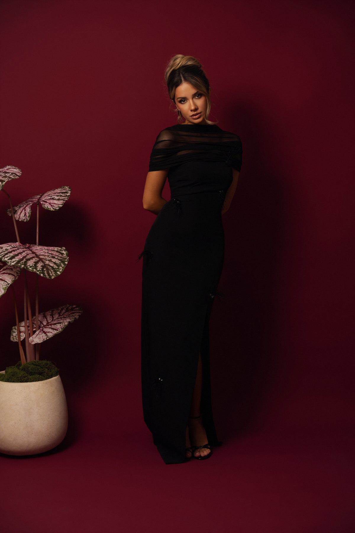 Orlena Black Dress