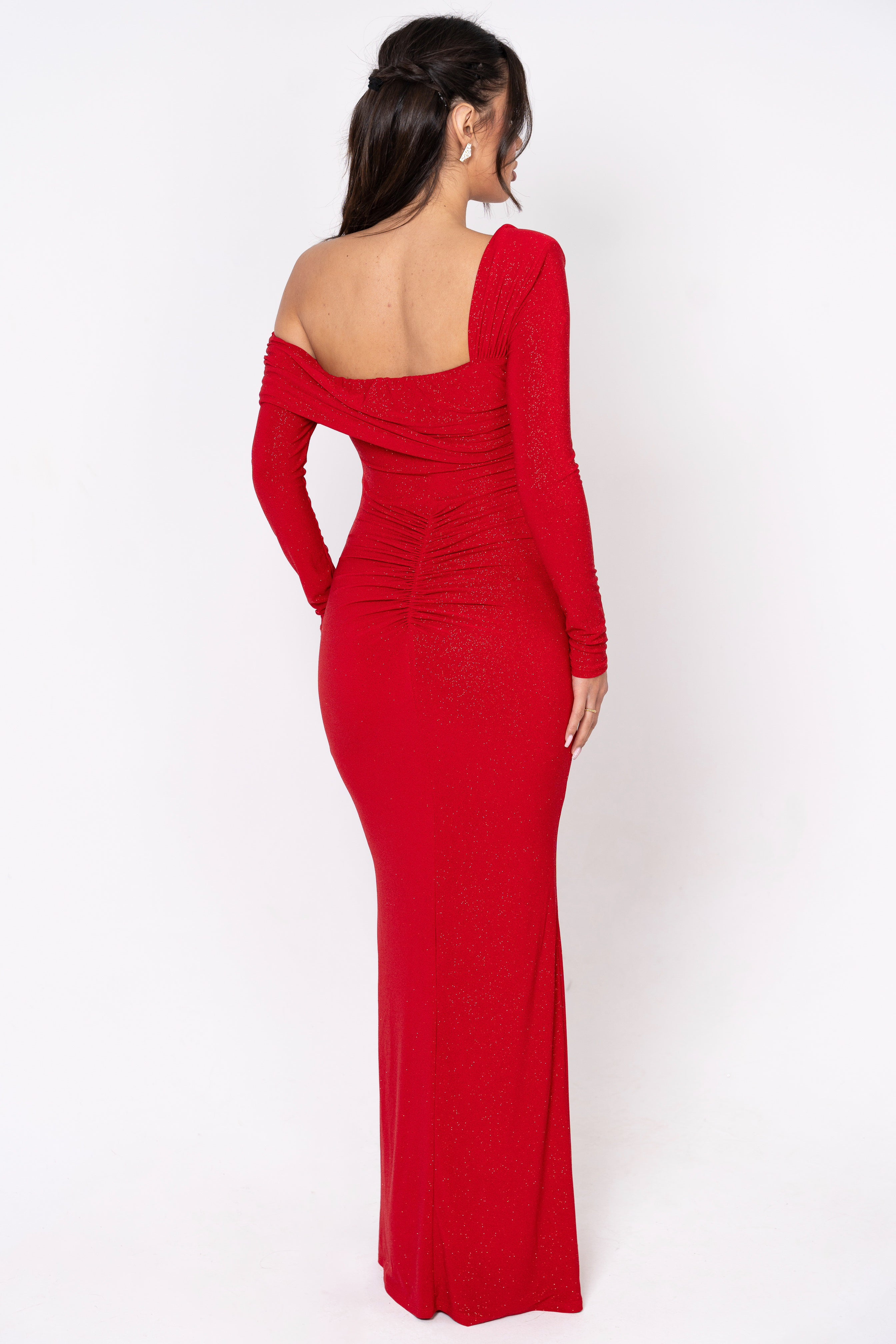 Rita Red Glitter Dress