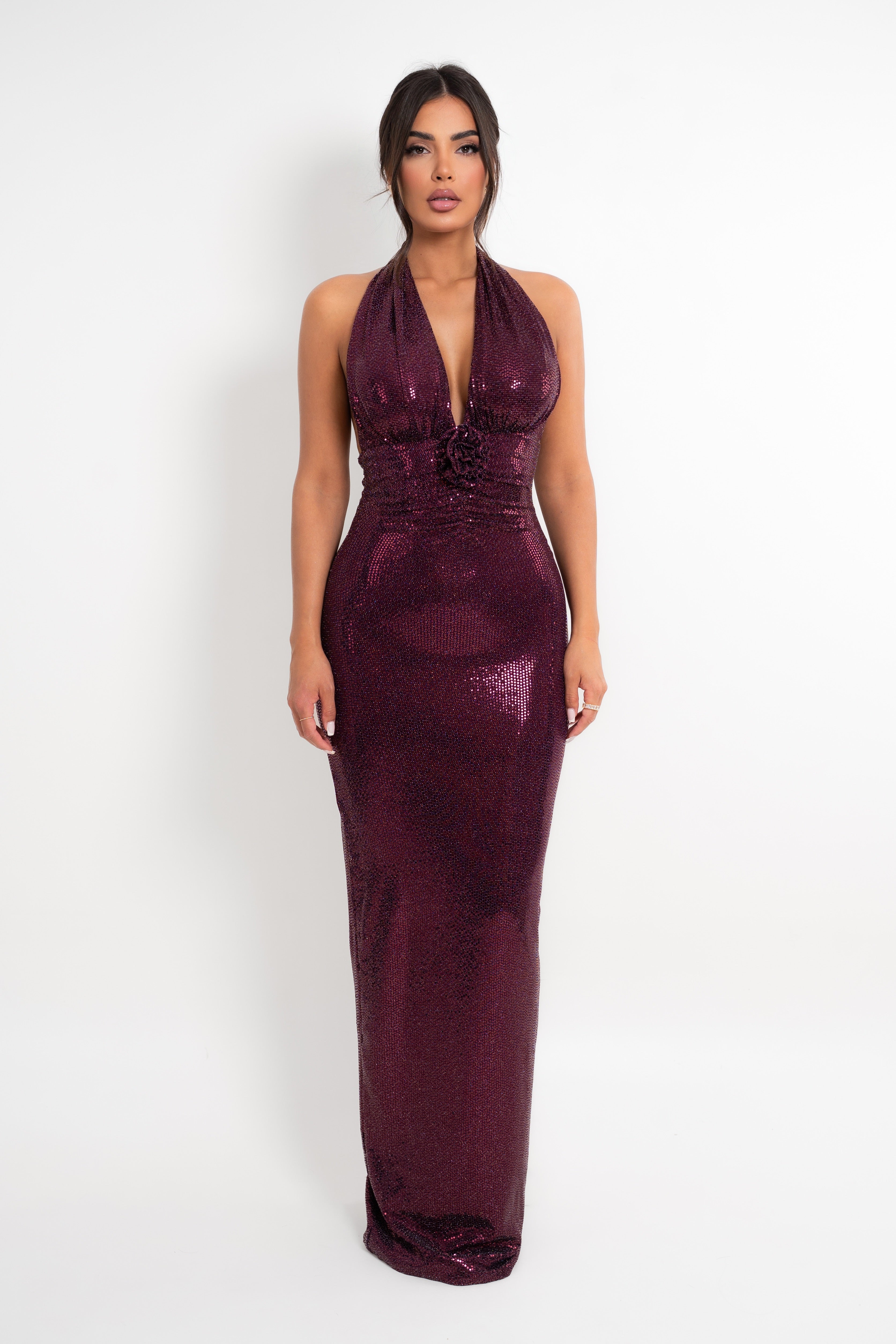 Rosie Burgundy Dress