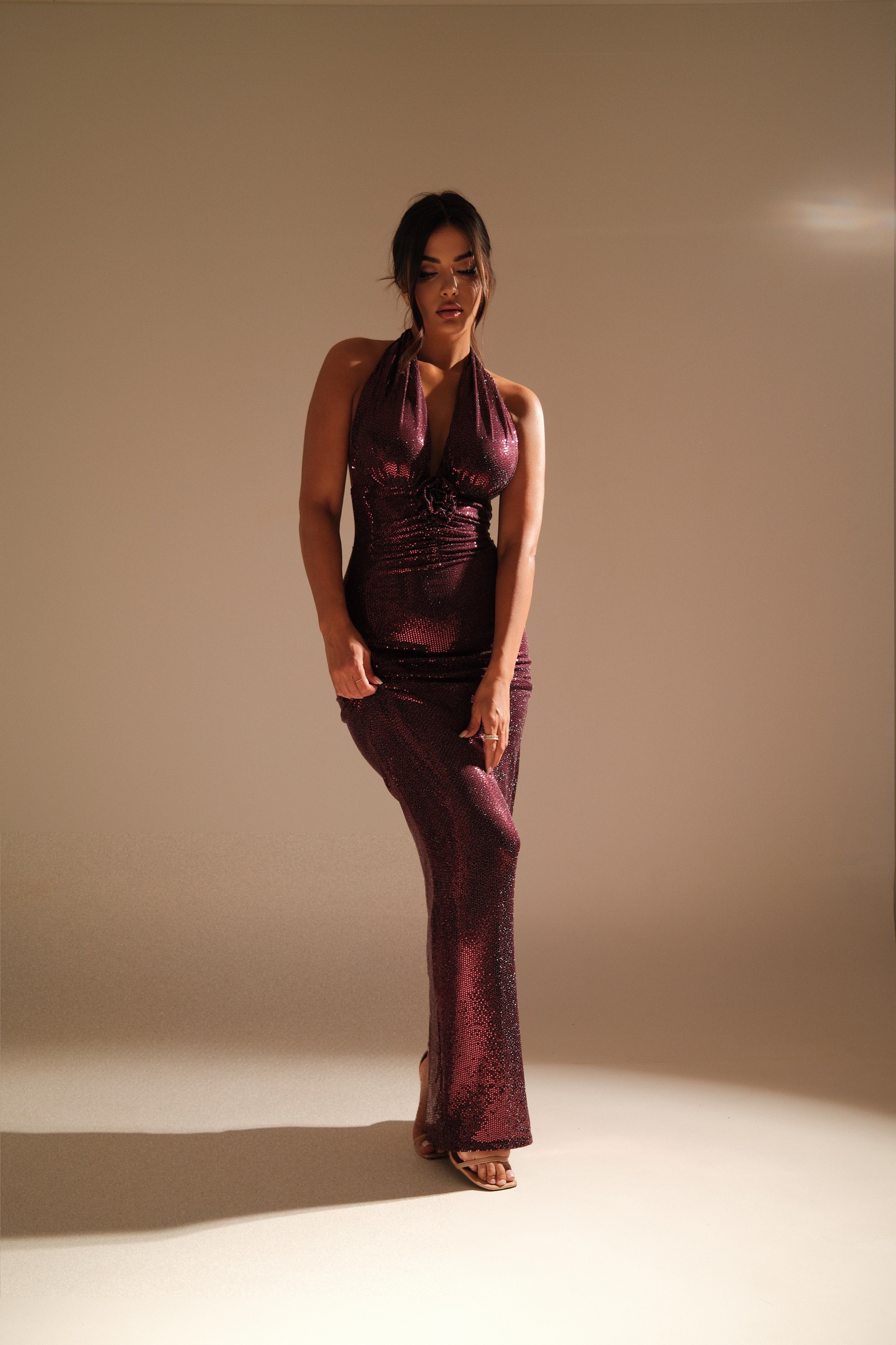 Rosie Burgundy Dress