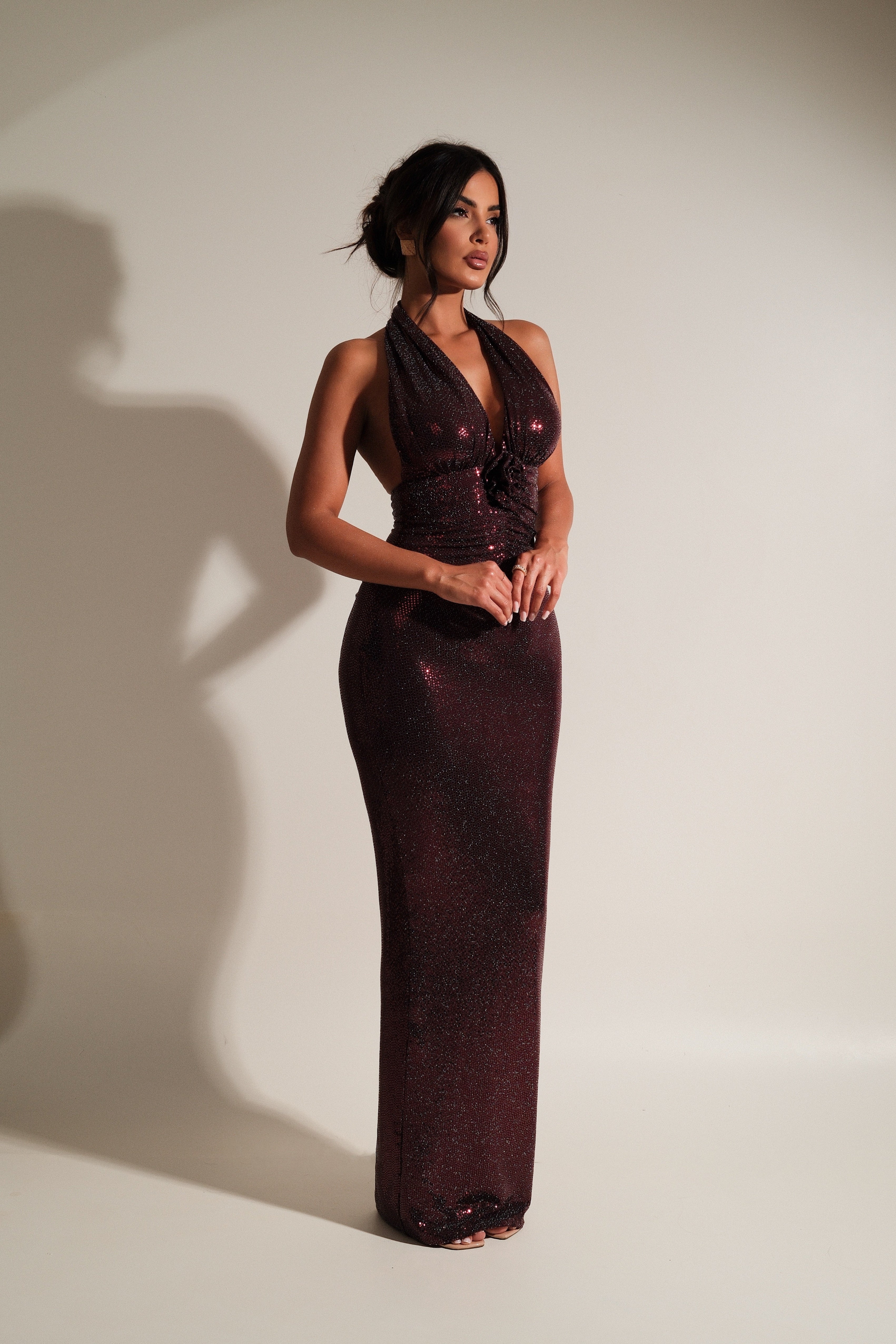 Rosie Burgundy Dress