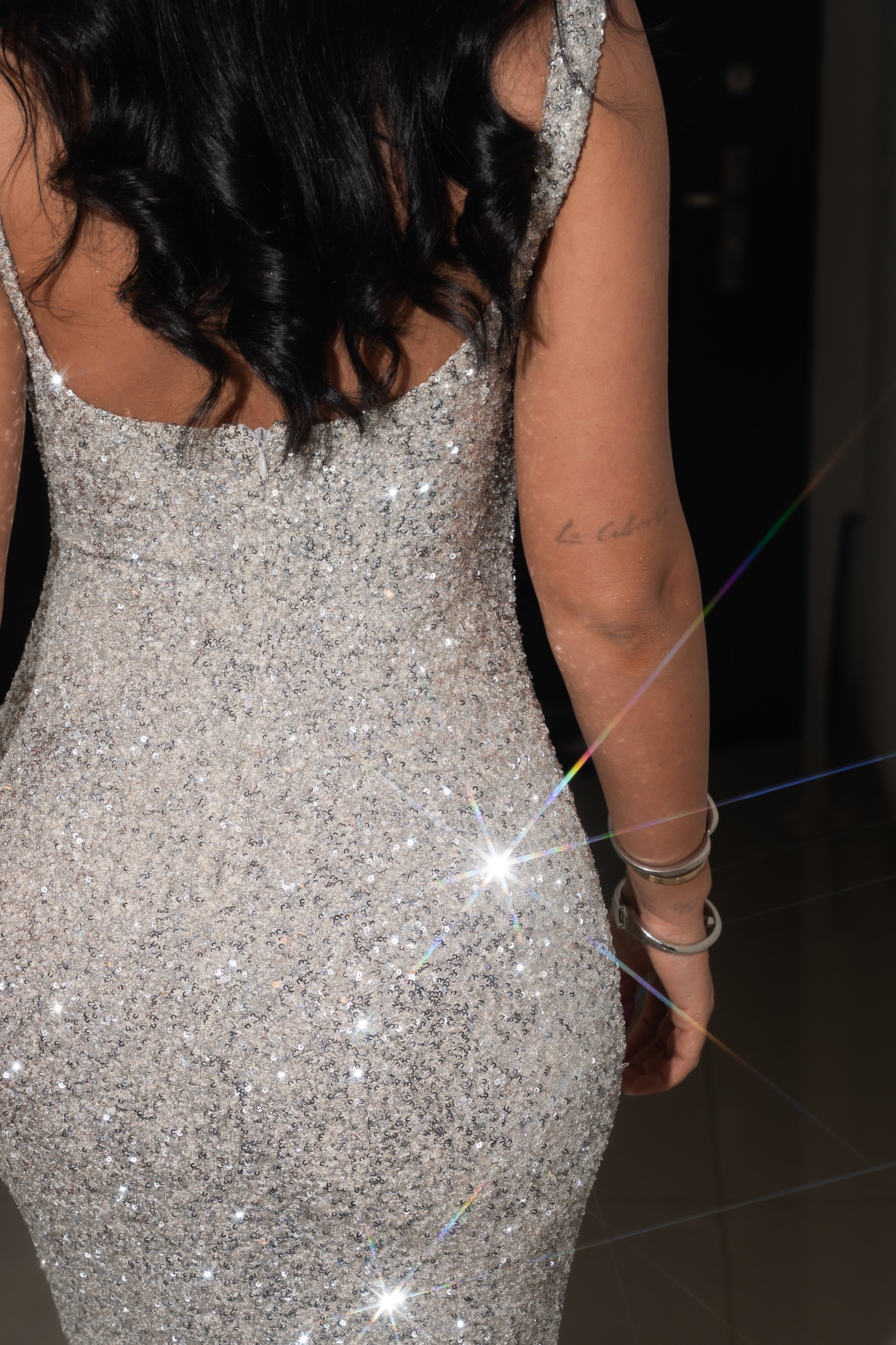 Ursa Silver Sequin Dress