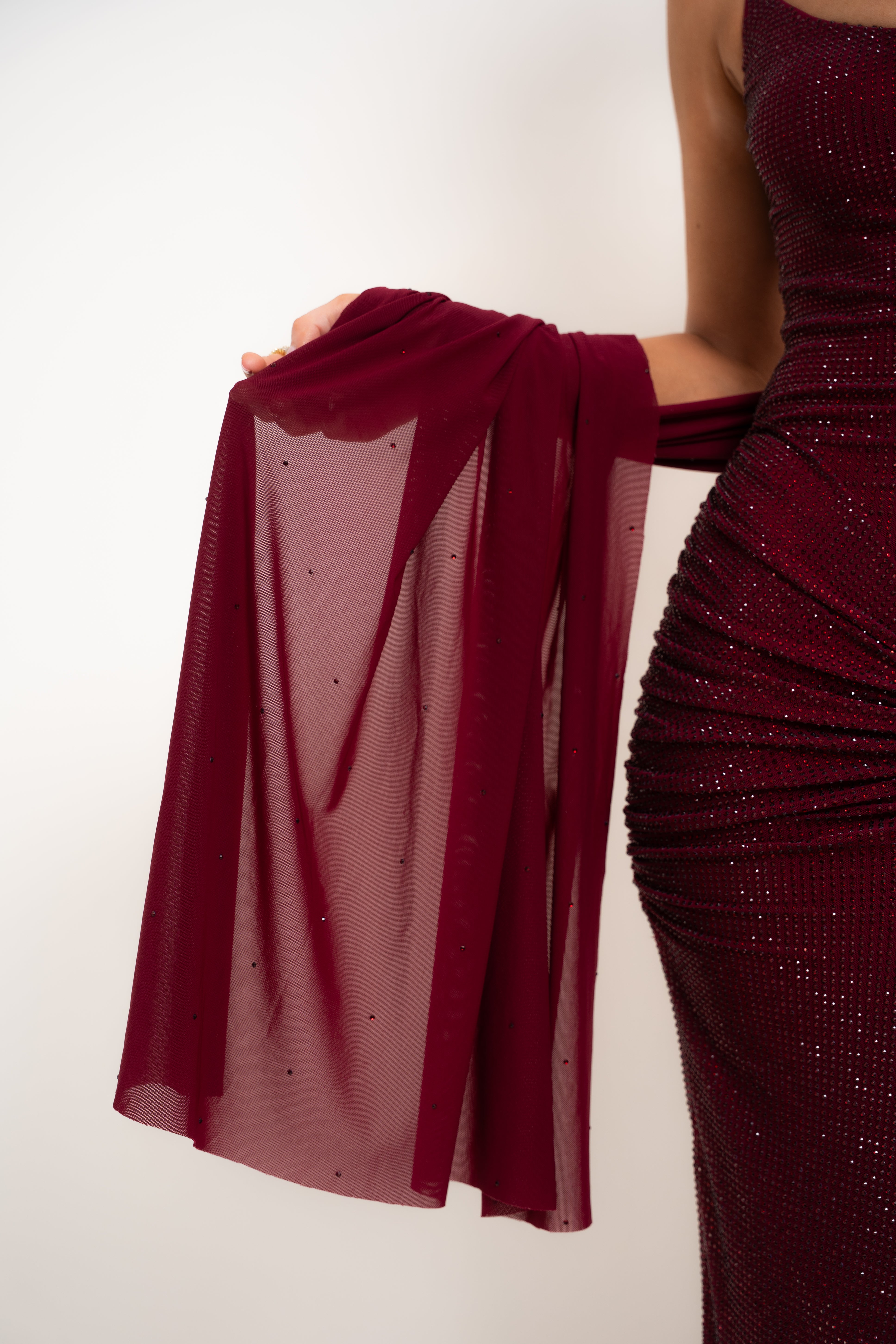 Ysabela Burgundy Dress