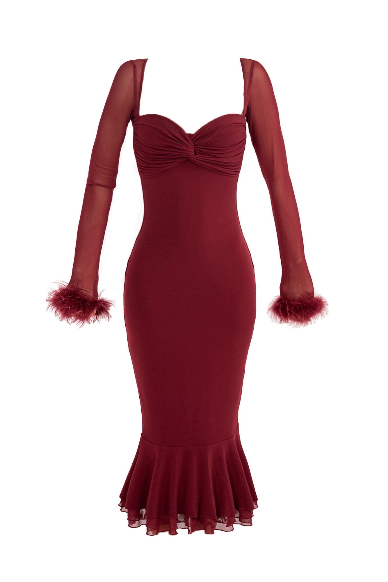 Zerina Maroon Dress