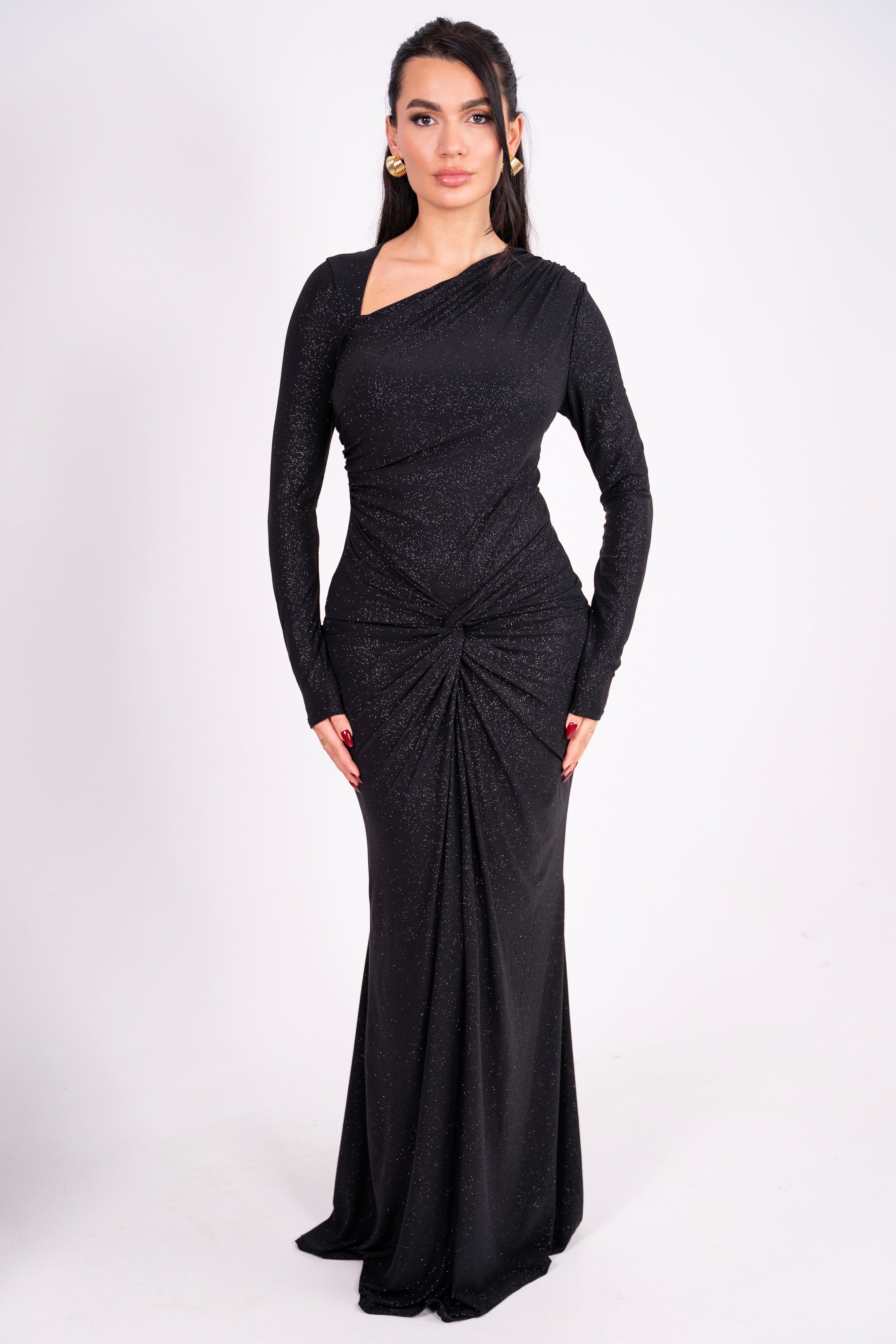 Saage Black Glitter Dress