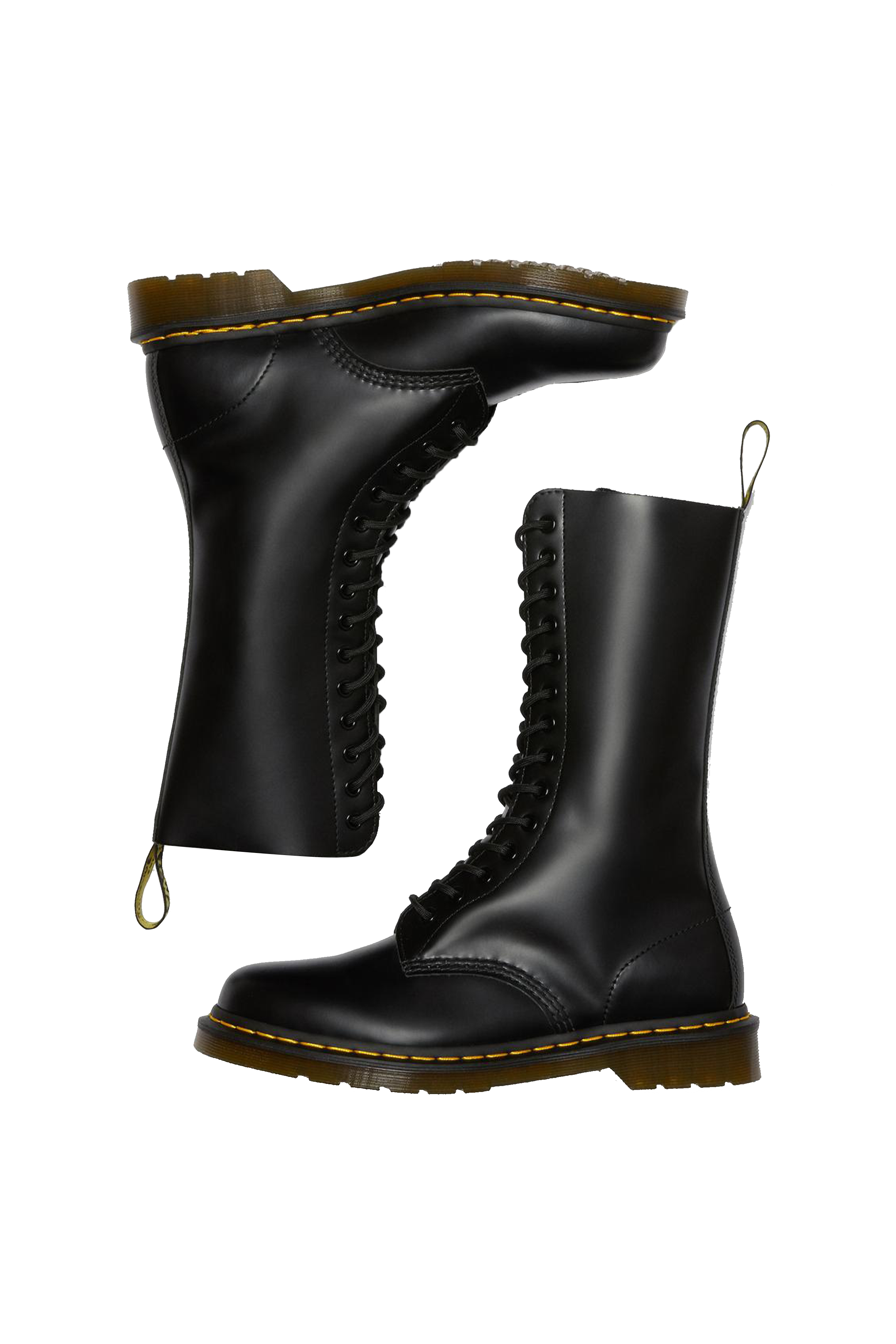 14 Eye Boot Black Smooth